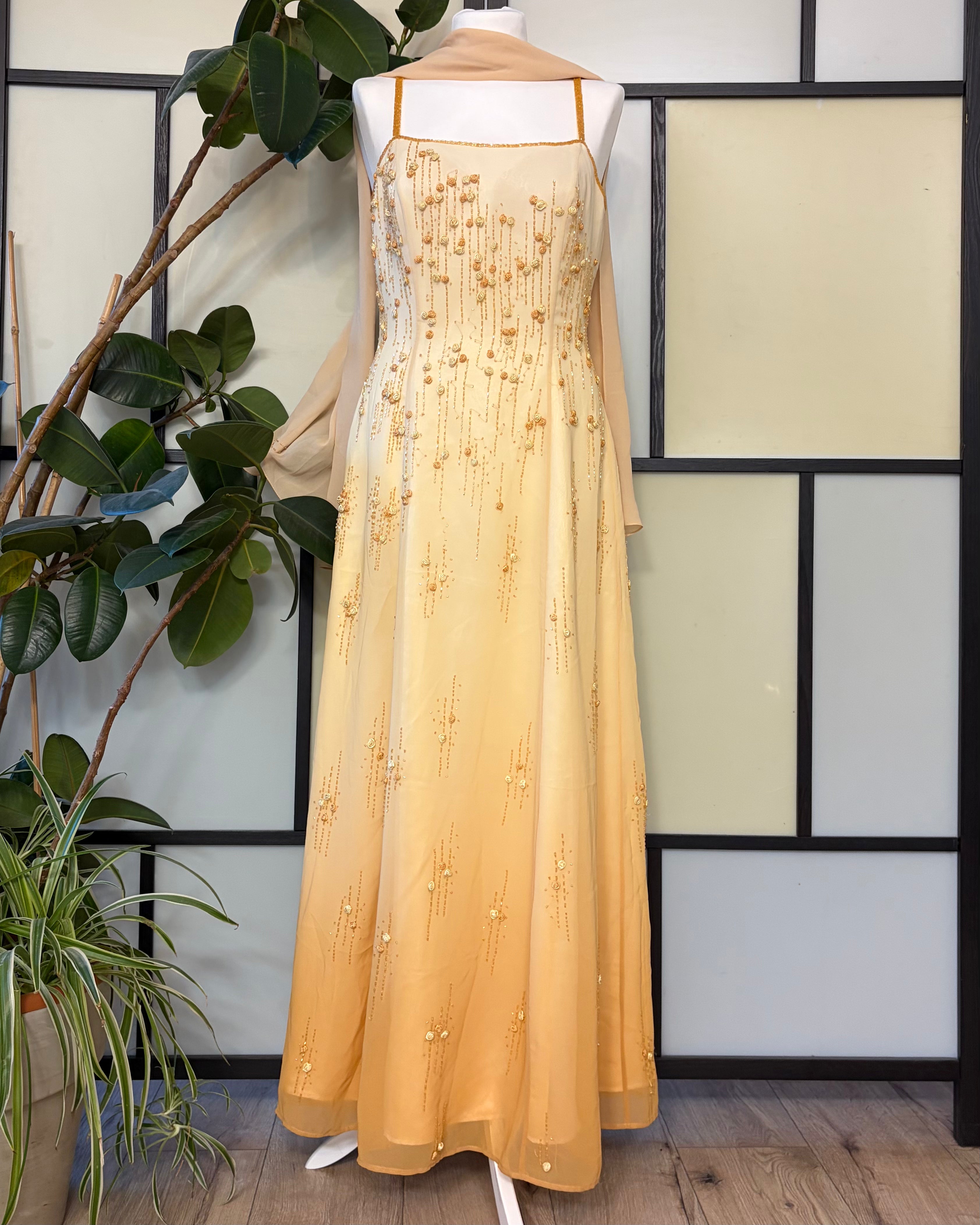 Yellow gown with a gradient