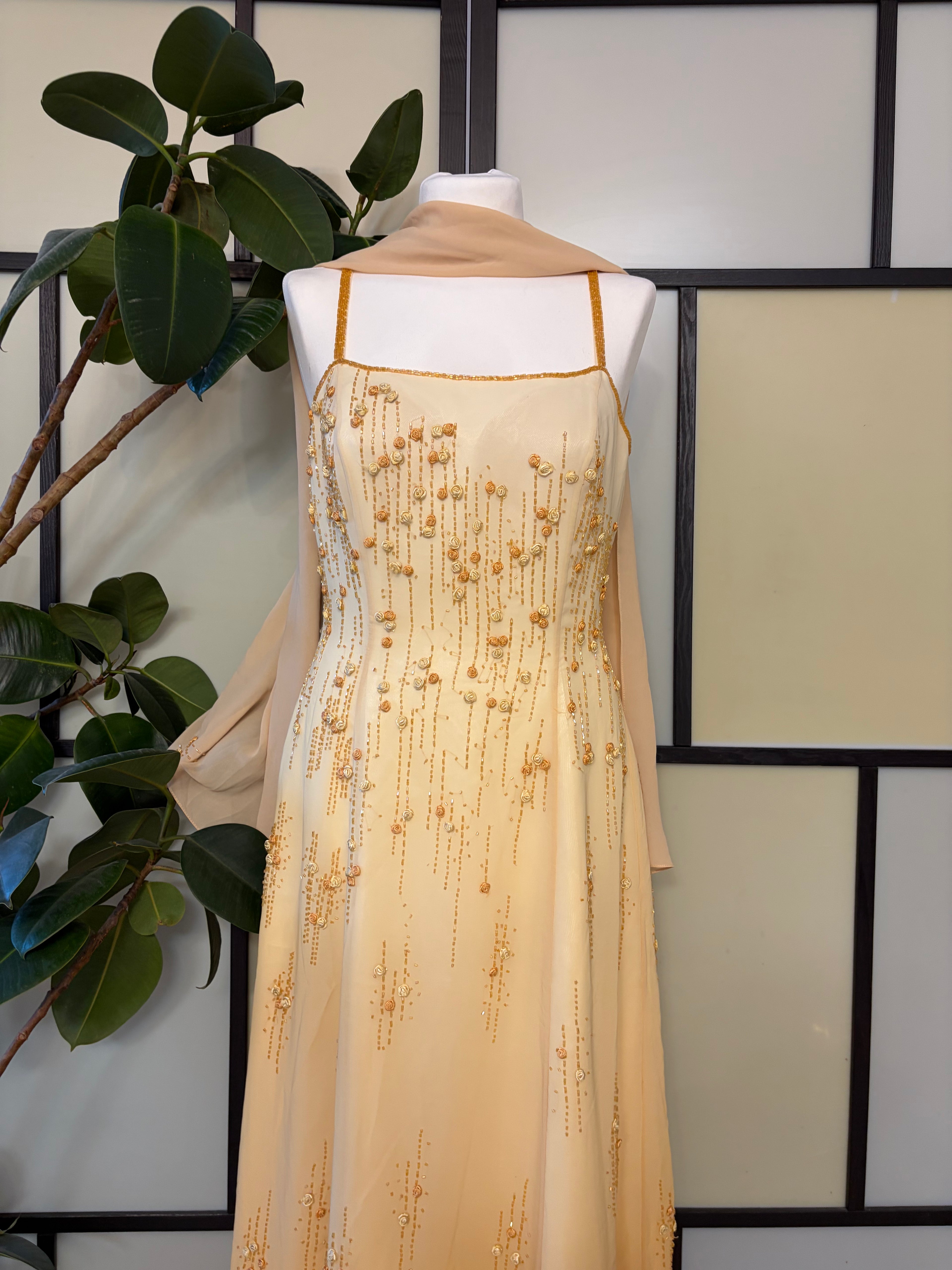 Yellow gown with a gradient