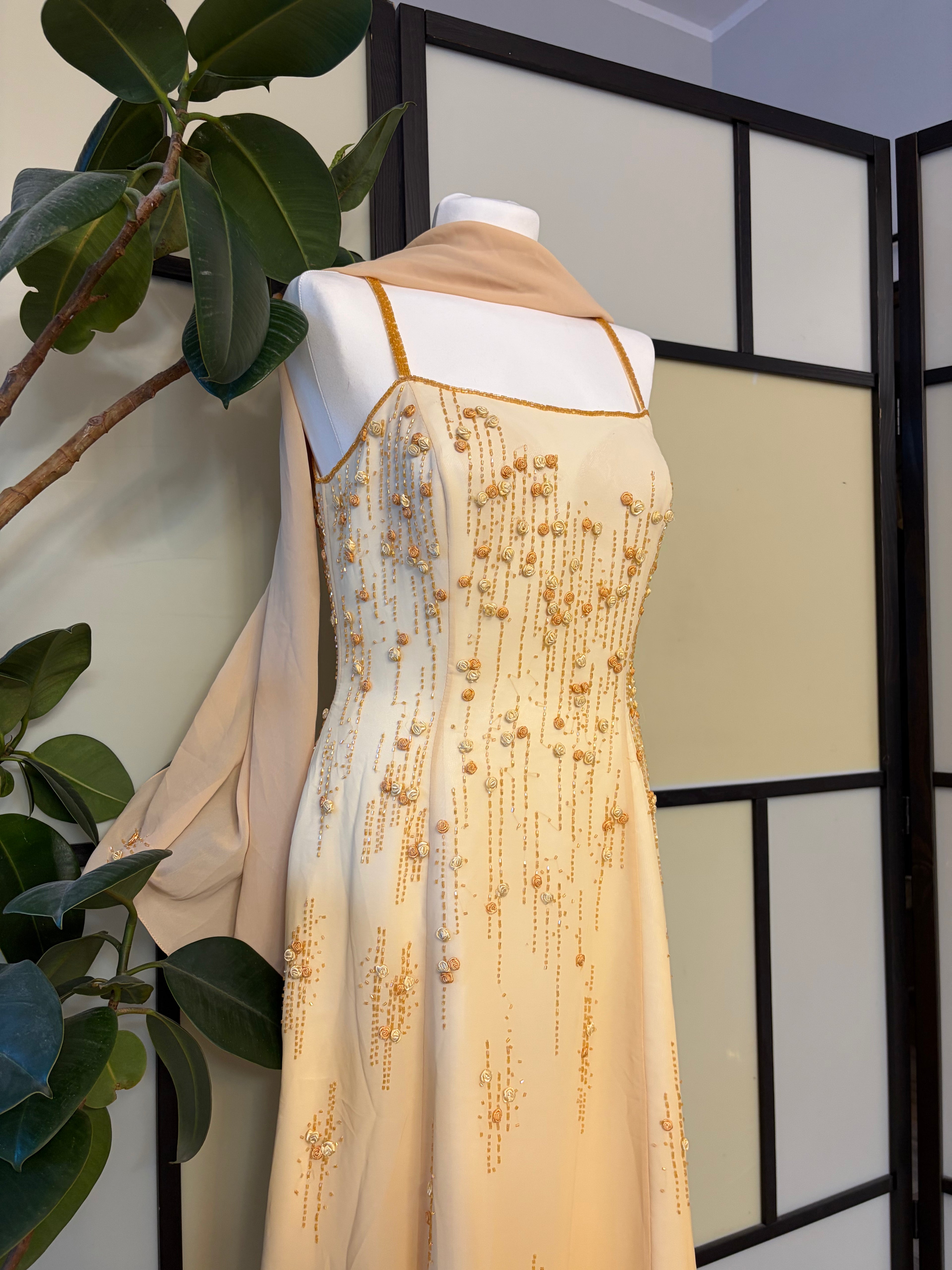 Yellow gown with a gradient