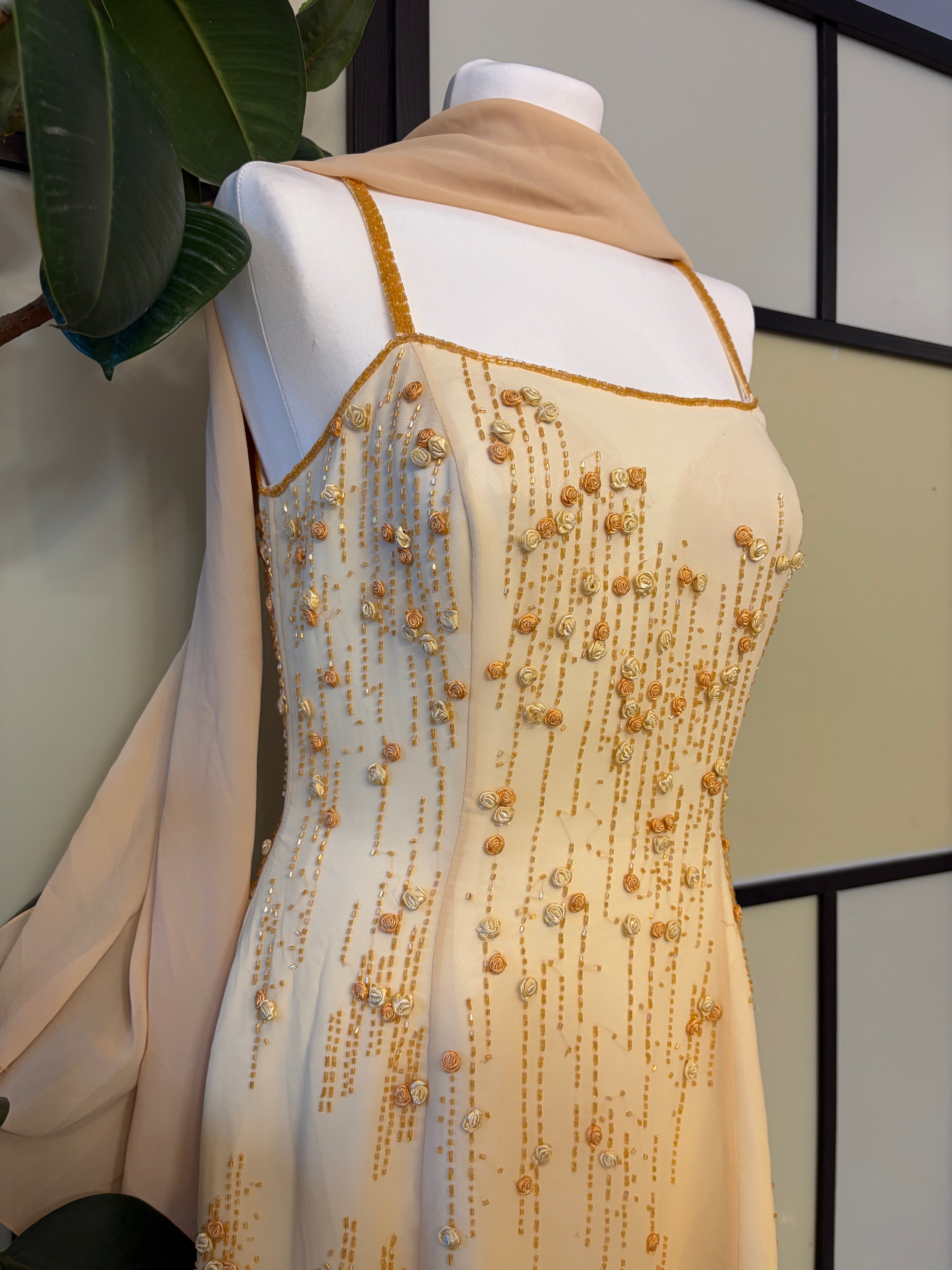 Yellow gown with a gradient