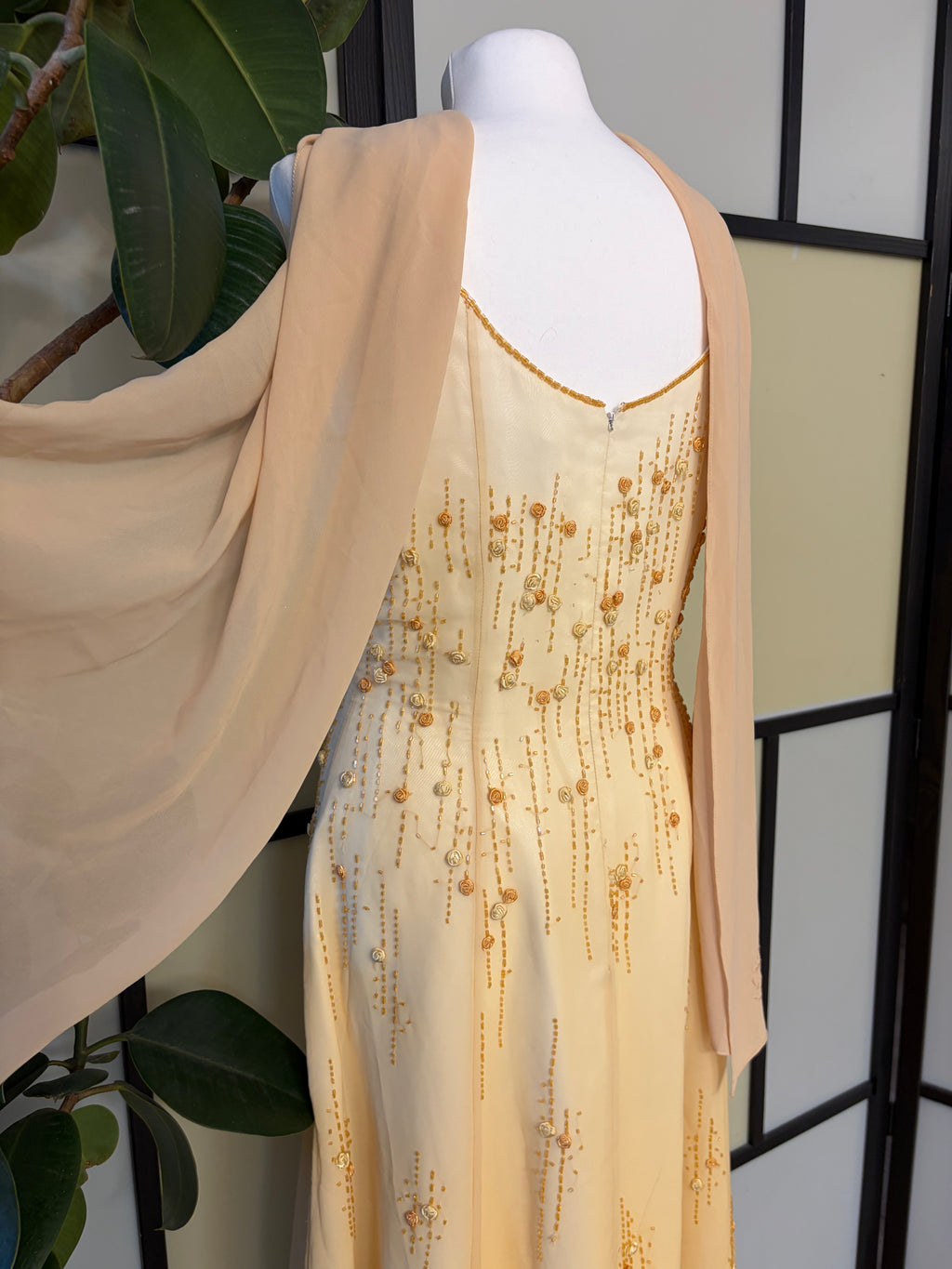 Yellow gown with a gradient