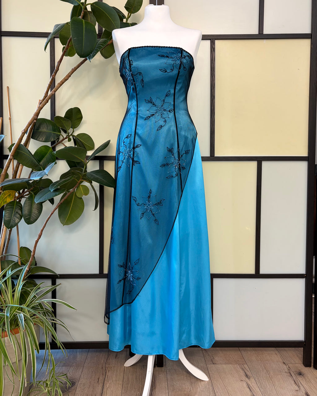 Blue beaded dress