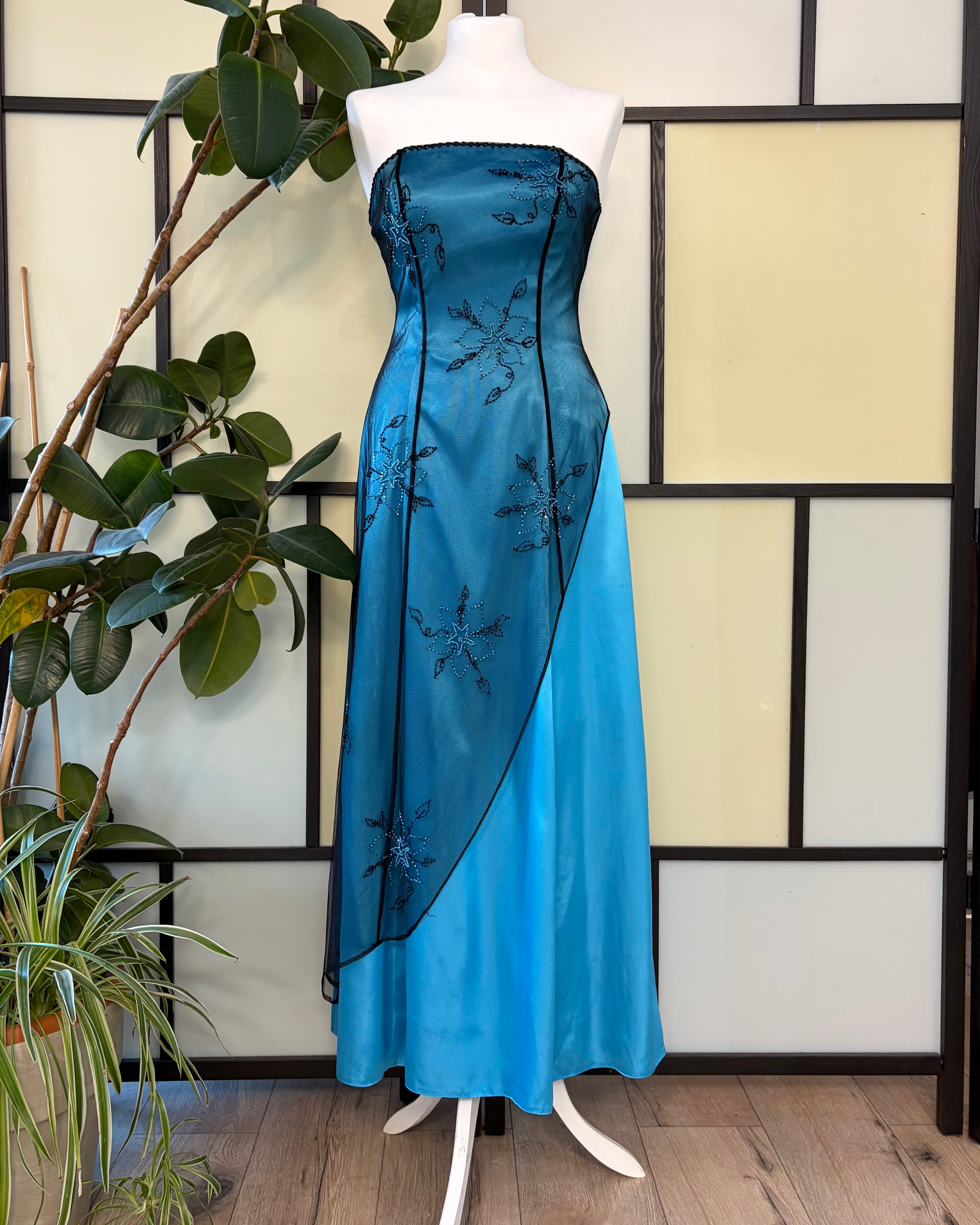 Blue beaded dress