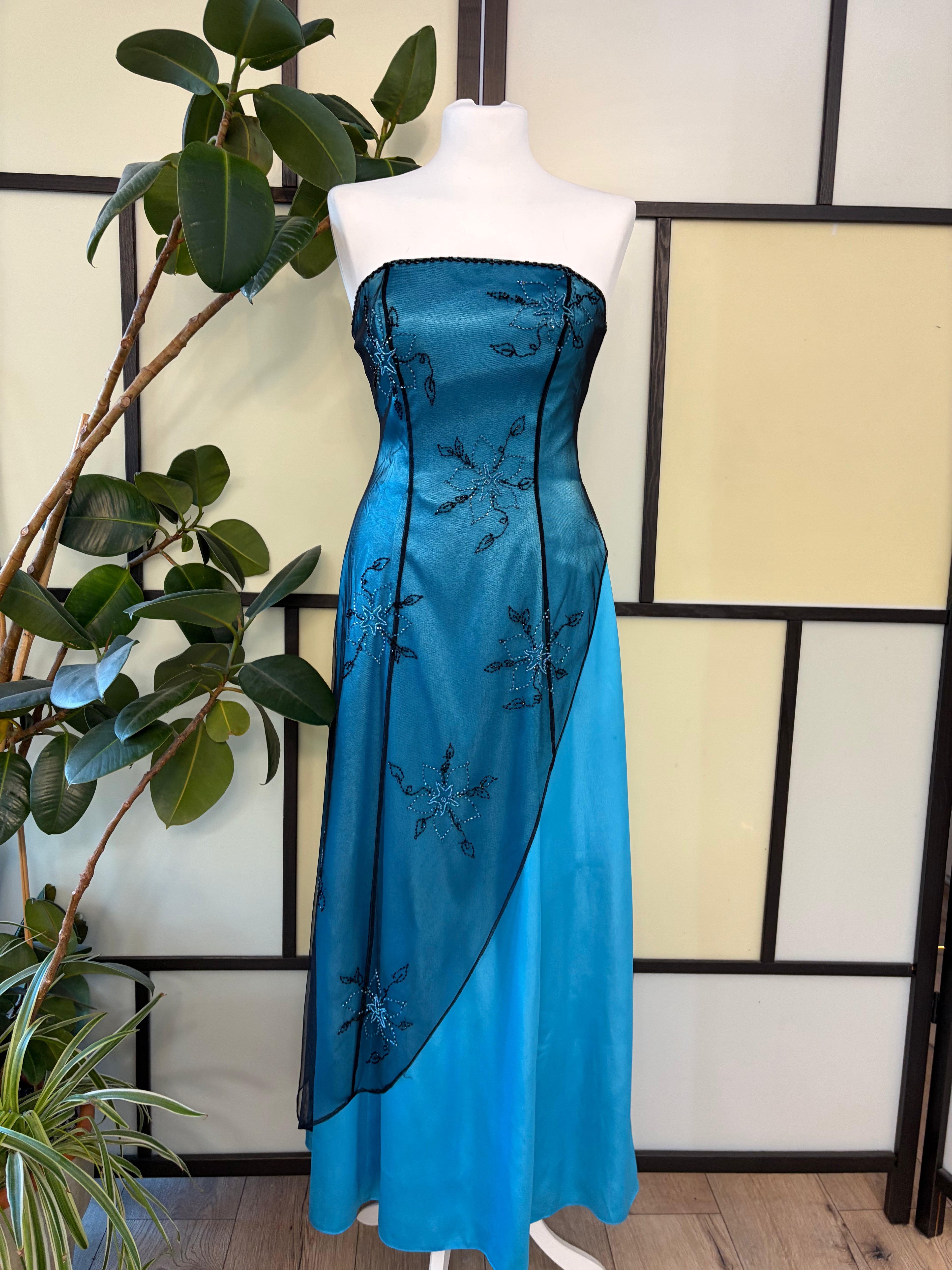 Blue beaded dress