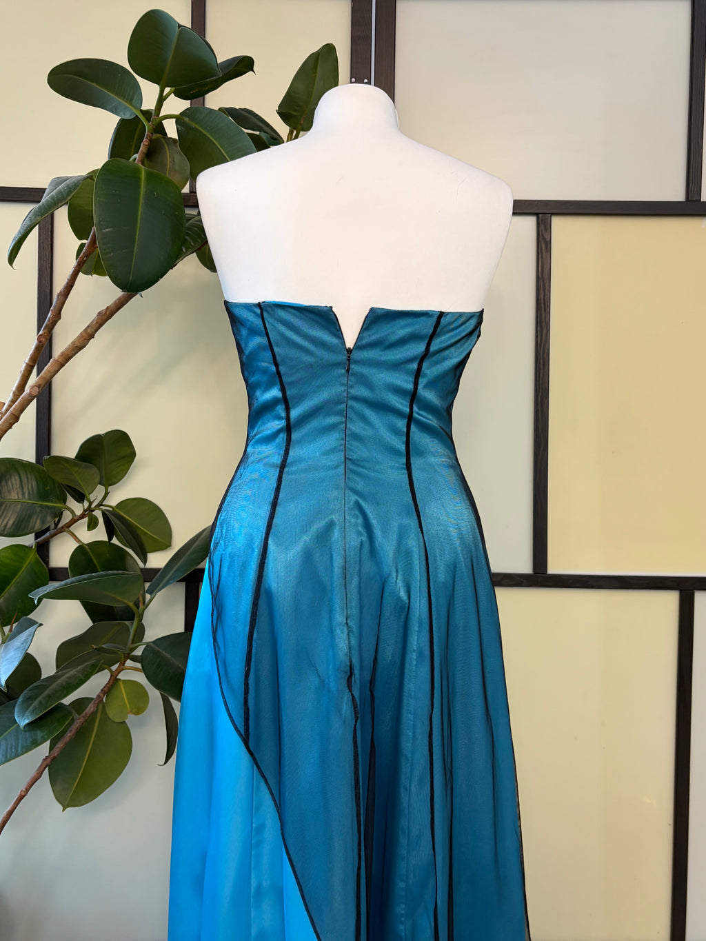 Blue beaded dress