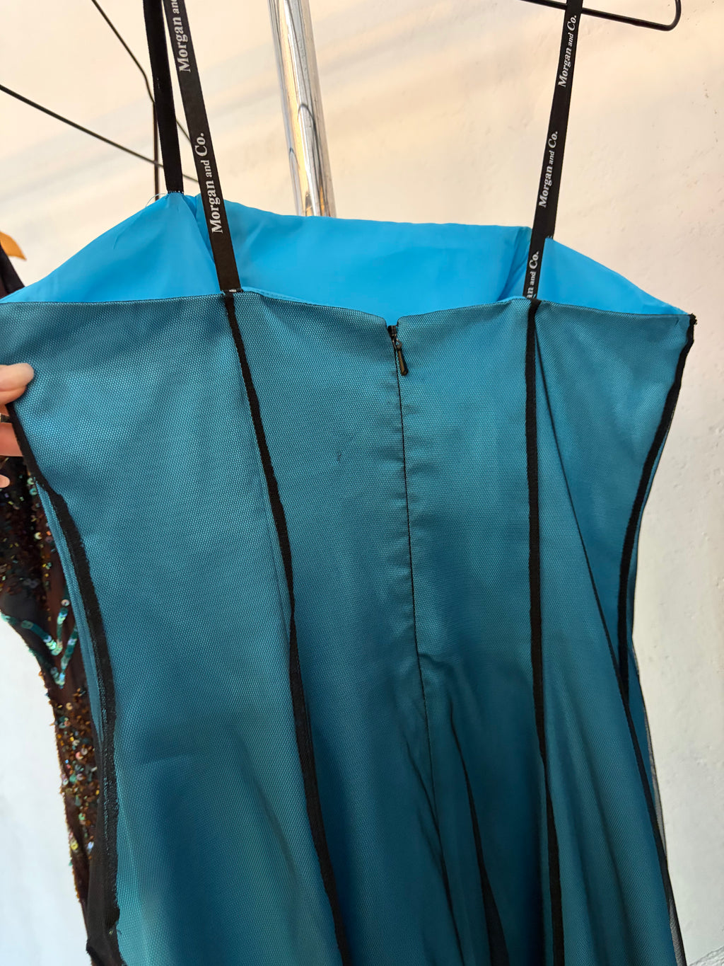 Blue beaded dress