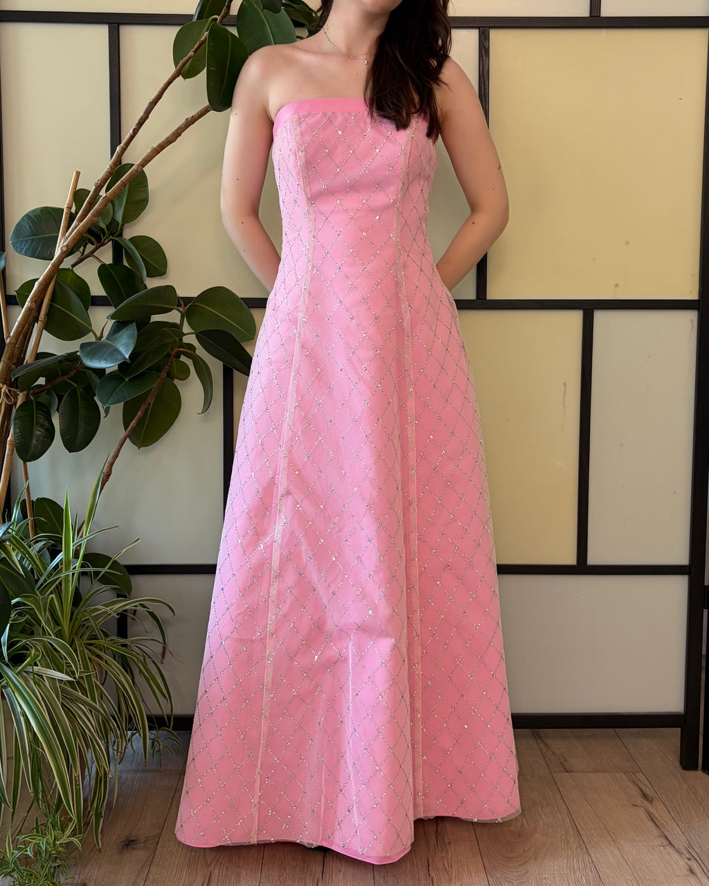 Pink glitter dress