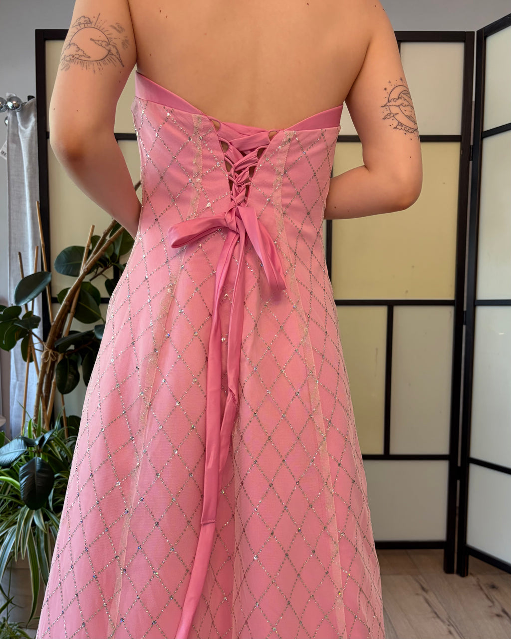 Pink glitter dress