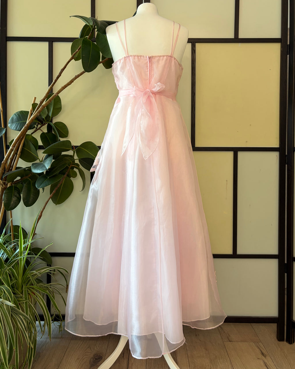 Powder pink multi-layered dress