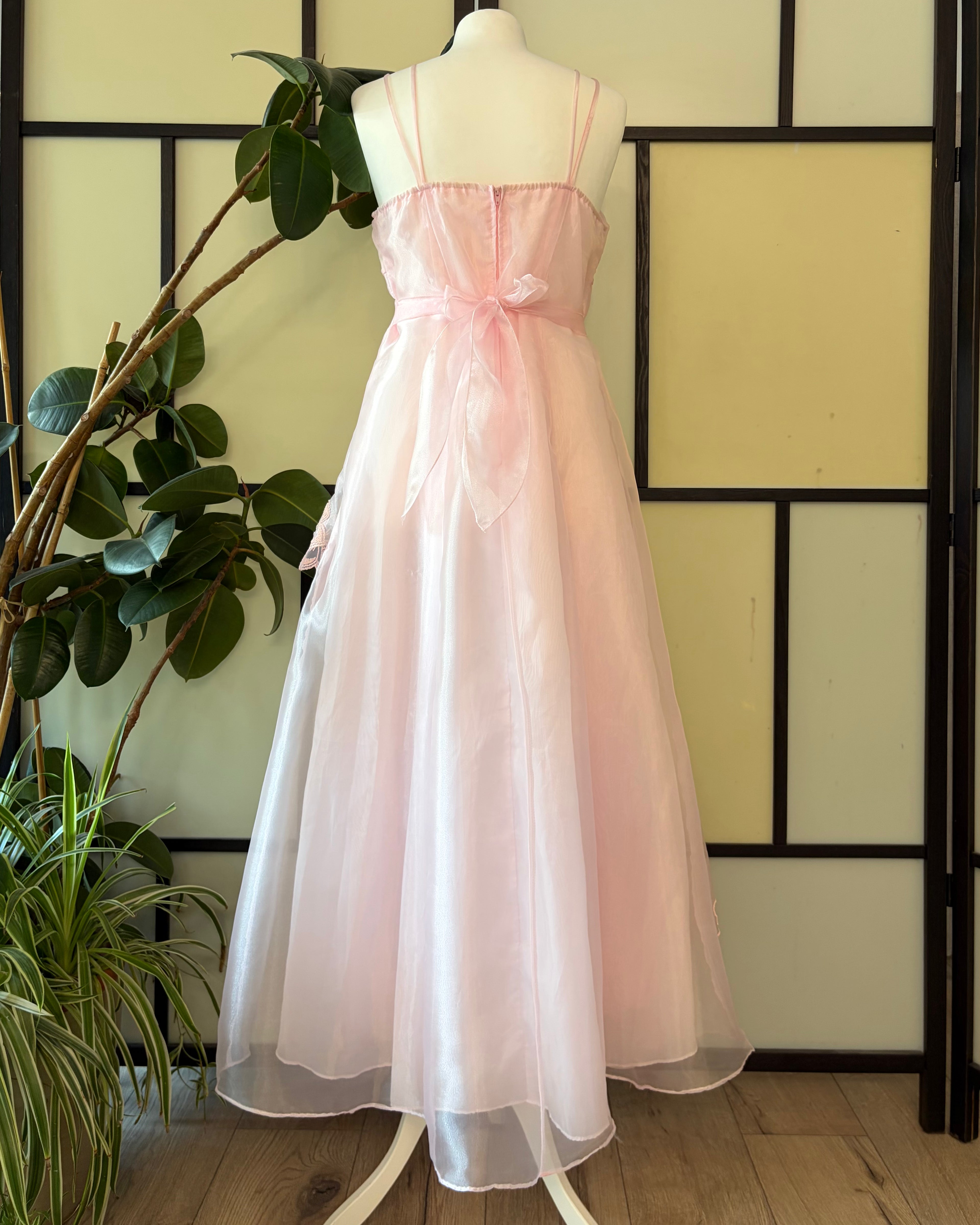 Powder pink multi-layered dress