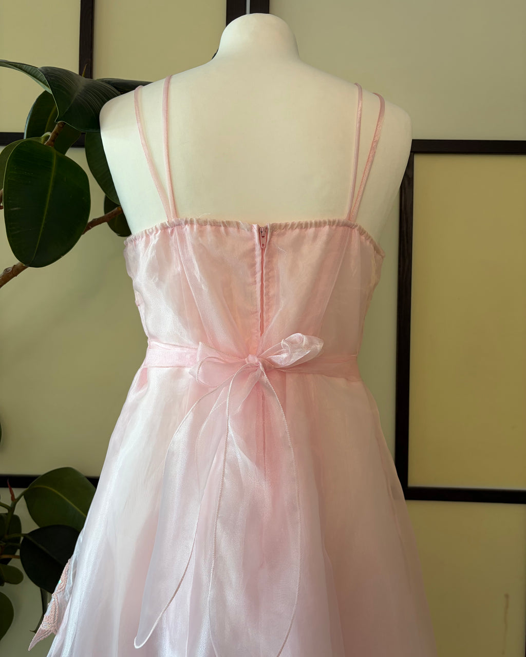 Powder pink multi-layered dress