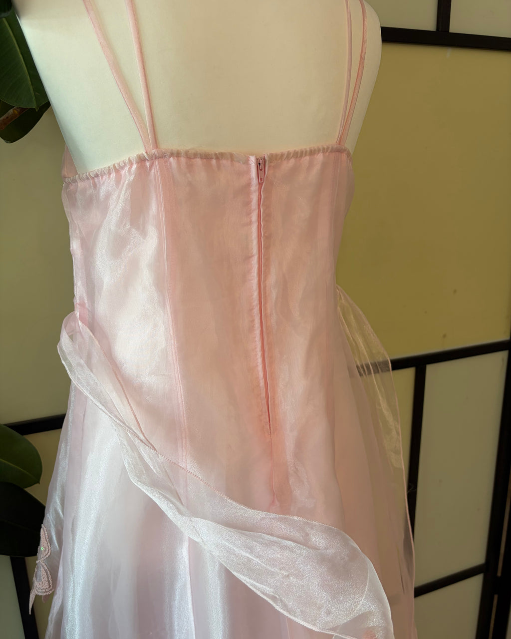 Powder pink multi-layered dress