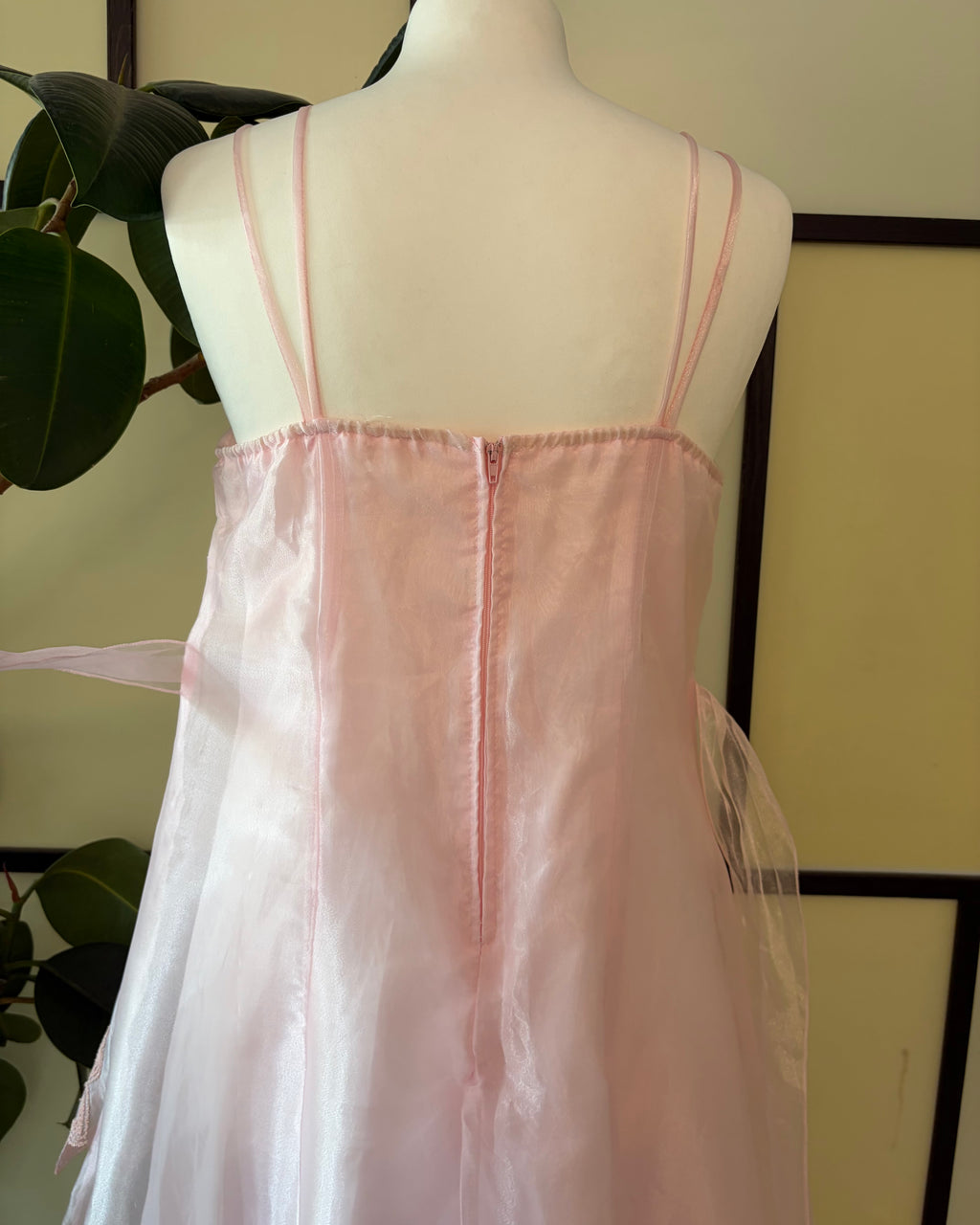 Powder pink multi-layered dress