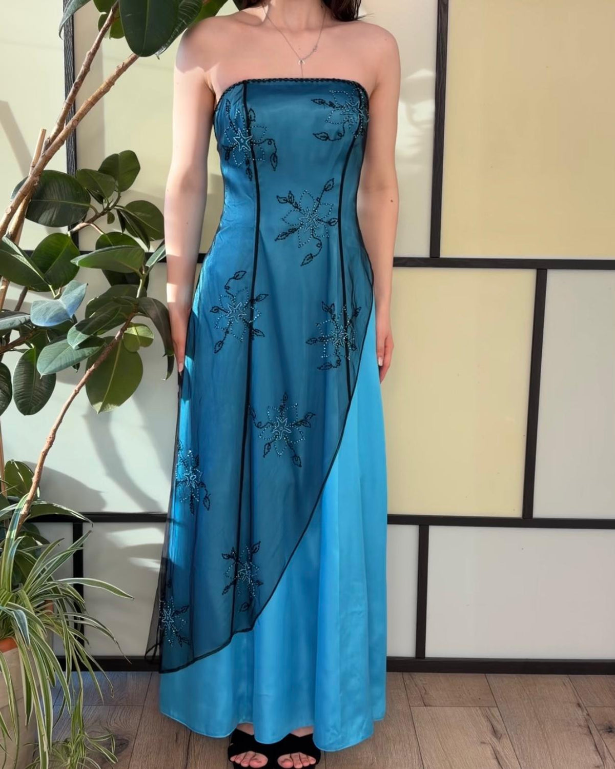 Blue beaded dress